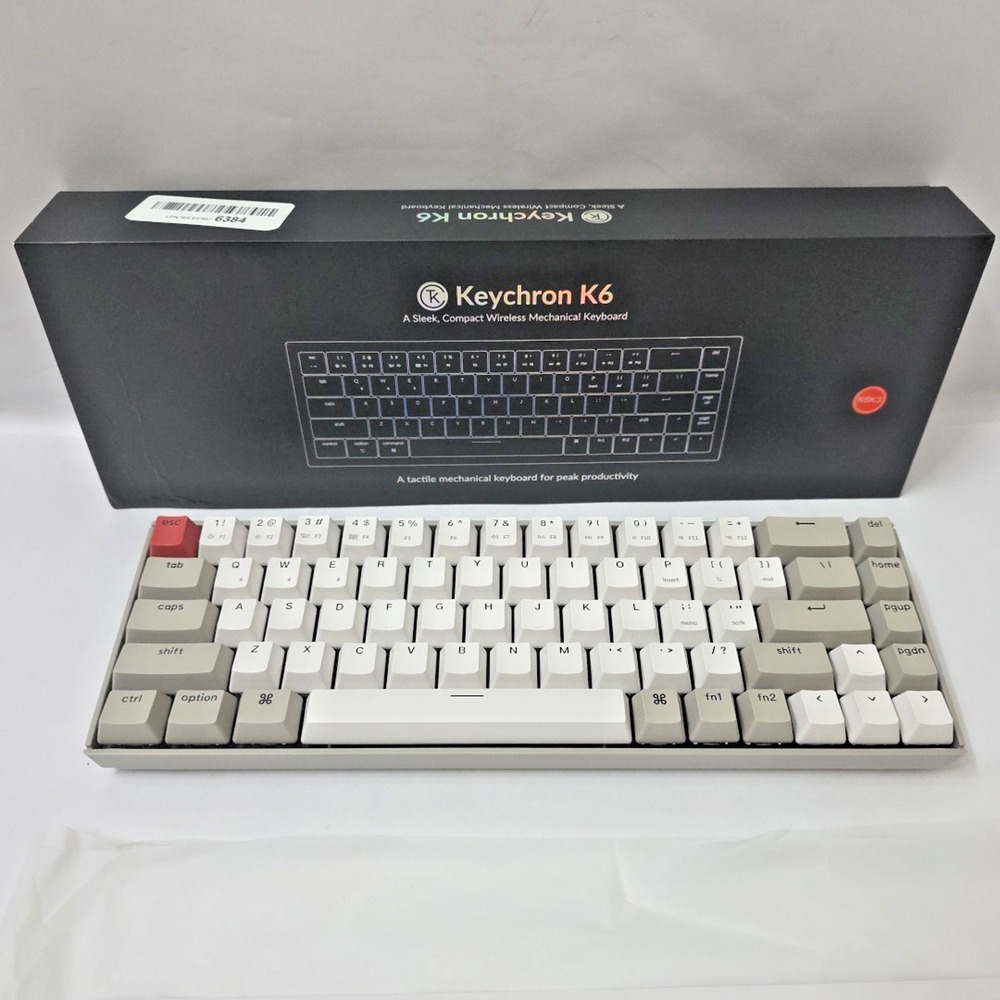 Keychron K6 Wireless Mechanical Keyboard 65% Bluetooth Gateron Brown Switch